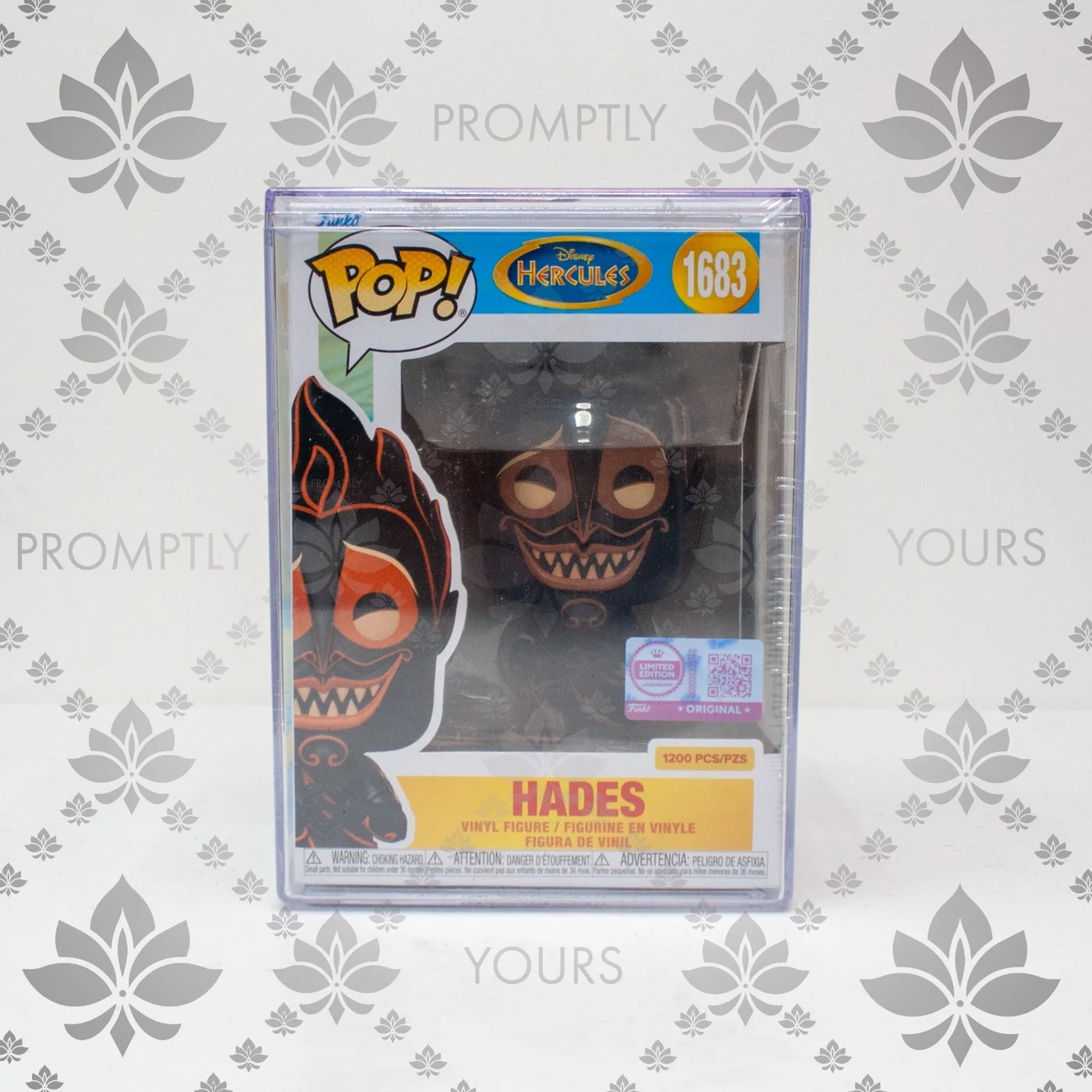 Funko Pop! Hades (Pottery Deco) #1683 le 1,200 W/Protector 