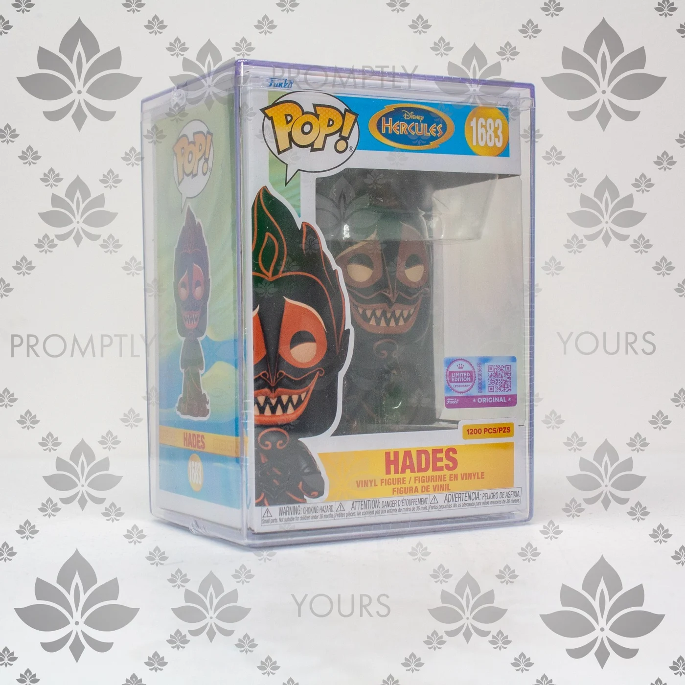Funko Pop! Hades (Pottery Deco) #1683 le 1,200 W/Protector 
